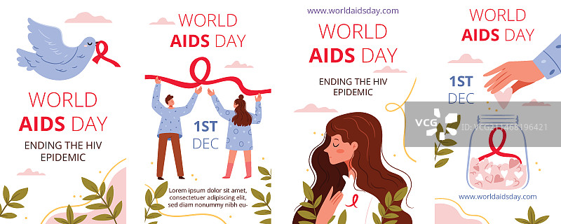 世界艾滋病日纪念Instagram快拍系列图片素材