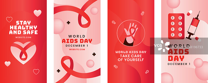 世界艾滋病日纪念Instagram快拍系列图片素材