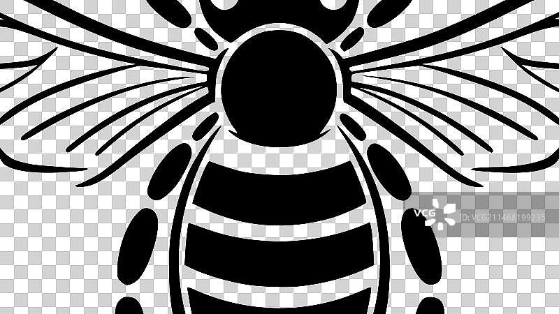 蜜蜂扁平风简约logo图片素材