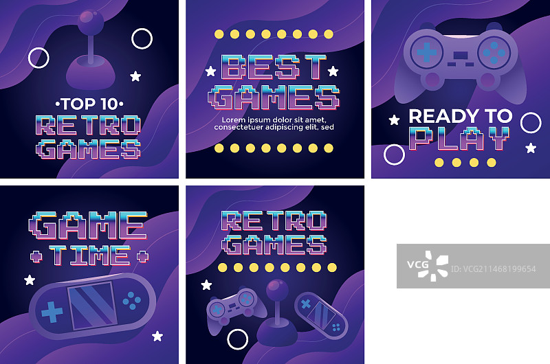 电子游戏和休闲Instagram帖子合集图片素材