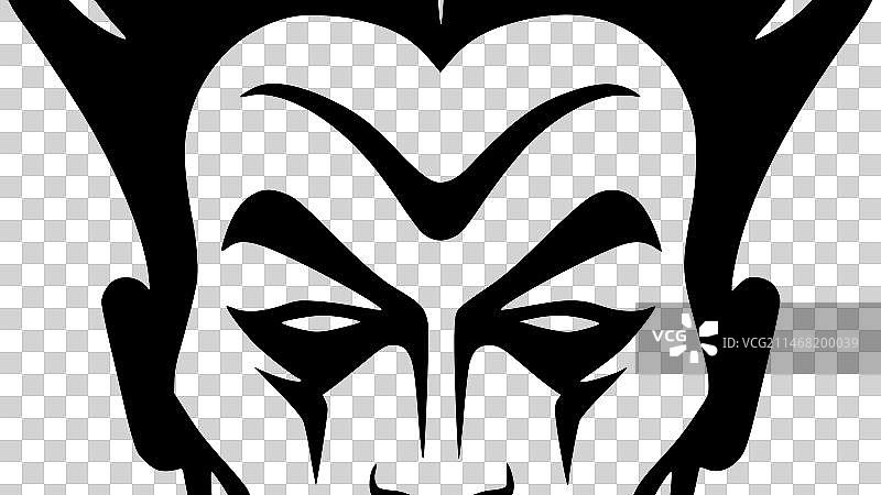 小丑 - 简约扁平风格Logo图片素材