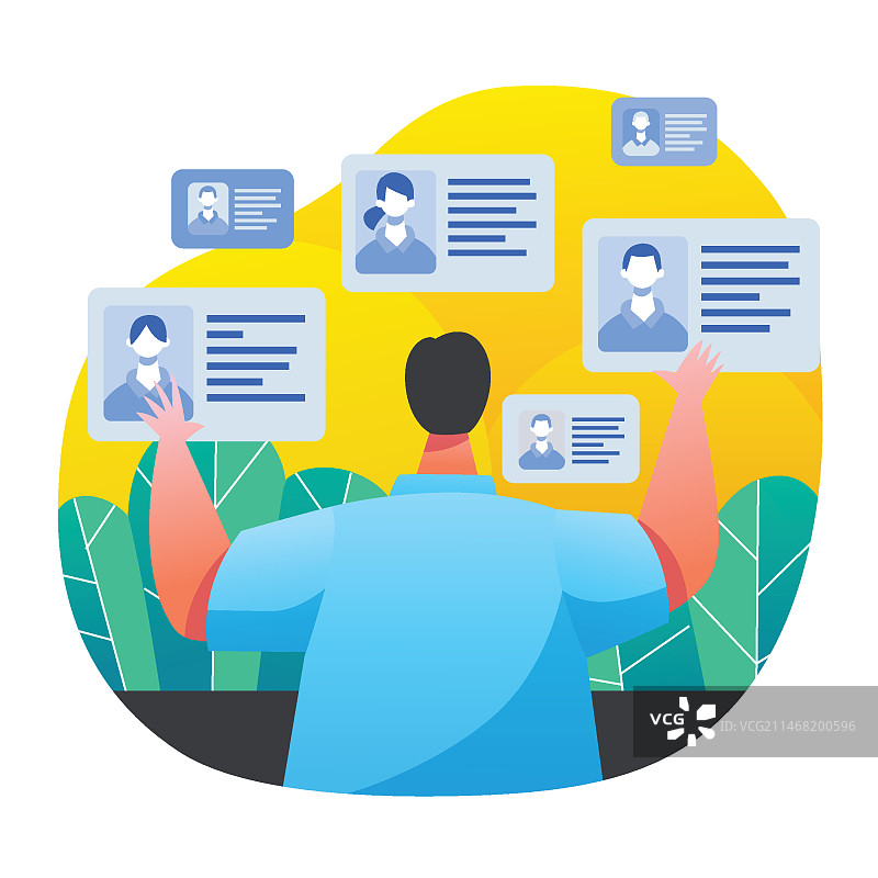 工人选择概念图片素材