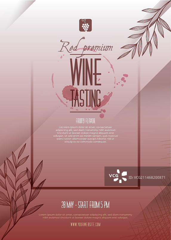 葡萄酒品尝海报模板图片素材