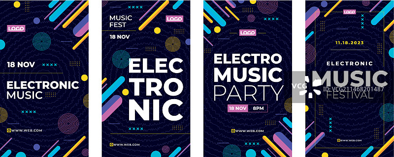 电子音乐活动Instagram快拍集锦图片素材