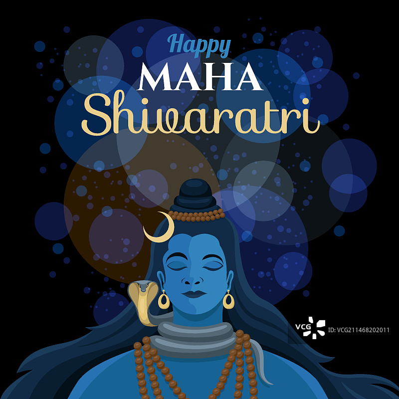 扁平风格湿婆神节插画图片素材