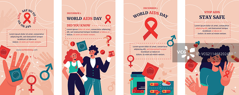 扁平世界艾滋病日Instagram快拍合集图片素材