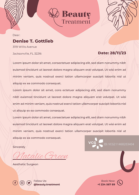 手绘医学信头模板图片素材