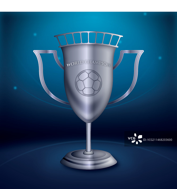 渐变足球冠军杯插画图片素材