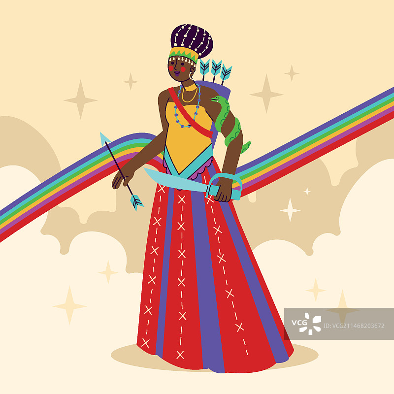 手绘奥里沙斯插画图片素材