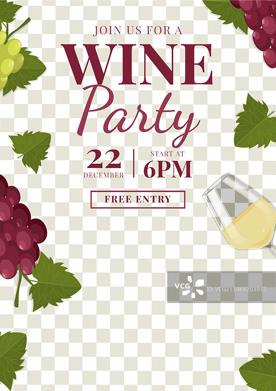 手绘葡萄酒品尝海报模板图片素材