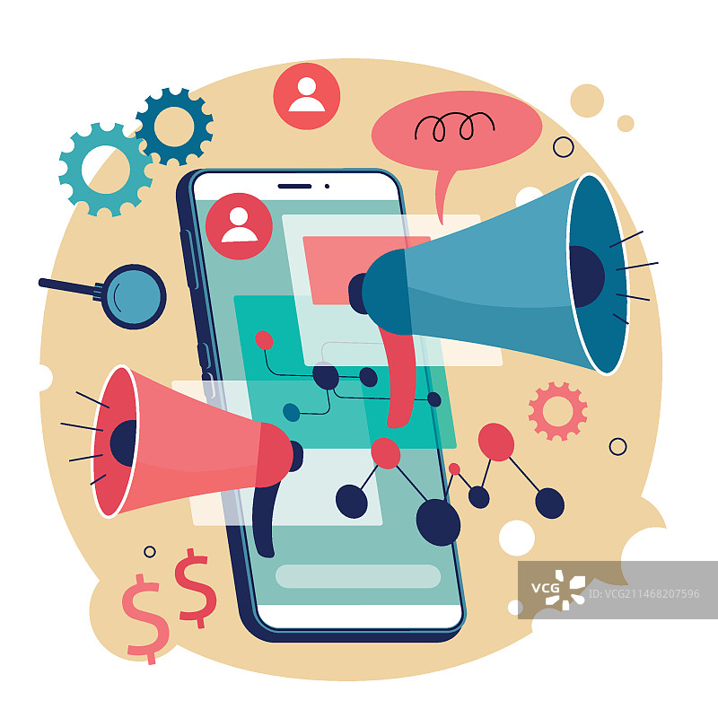 手机营销插画图片素材
