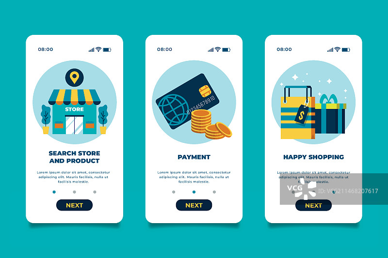 在线购物APP界面图片素材