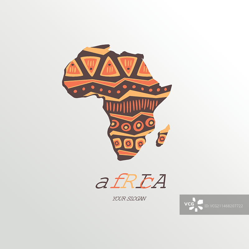带有标语的非洲地图标志图片素材