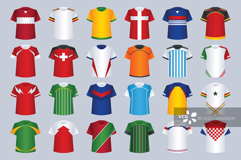 国家队足球服元素合集图片素材