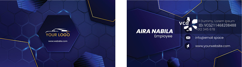 渐变驾校横版名片模板图片素材