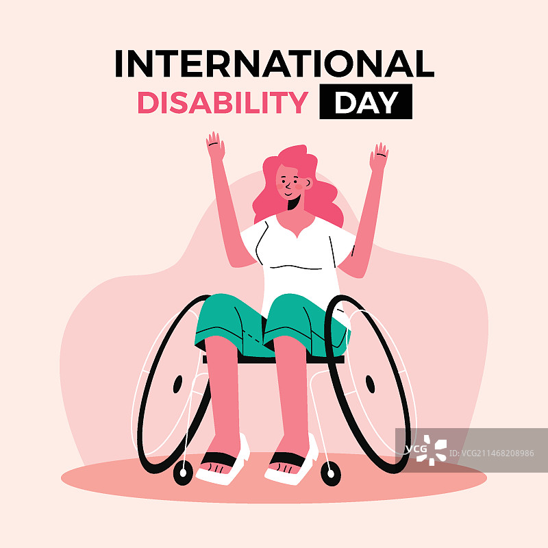 扁平风格国际残疾人日图片素材