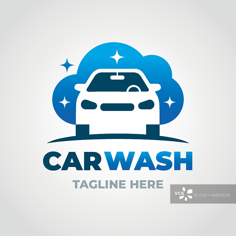 渐变洗车Logo设计图片素材