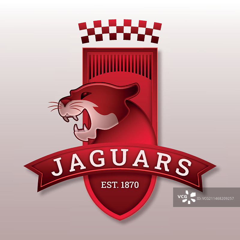 渐变美洲虎logo设计图片素材