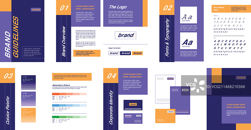 扁平风格品牌手册宣传册模板图片素材