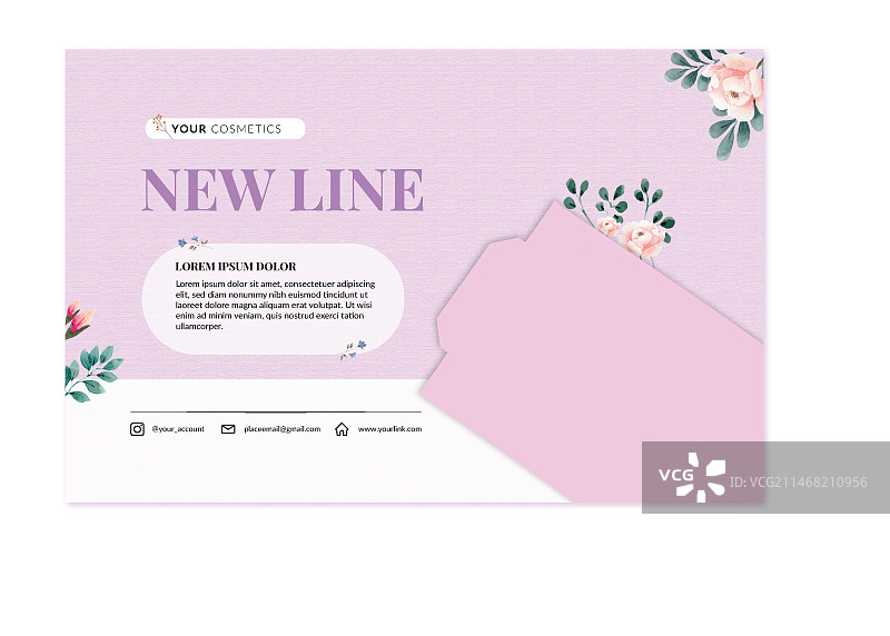 化妆品横幅模板图片素材