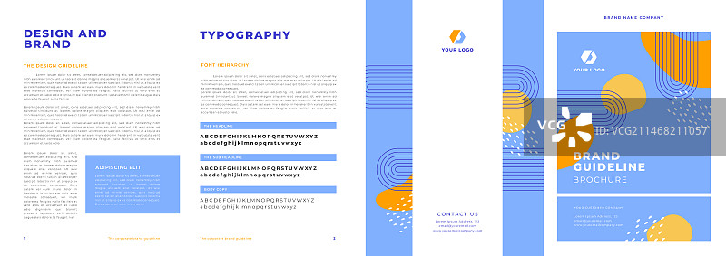 手绘品牌手册模板图片素材