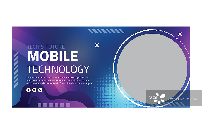 移动科技banner模板图片素材