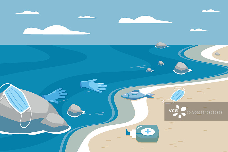 冠状病毒废弃物背景图片素材