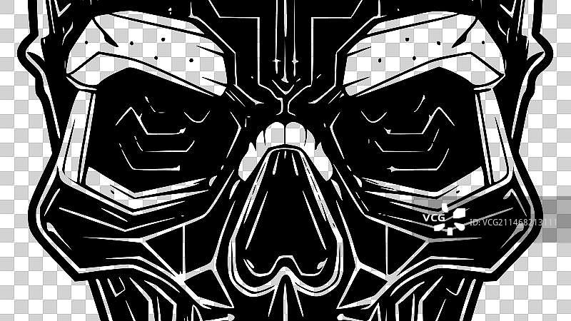 骷髅-极简主义和简单的轮廓图片素材