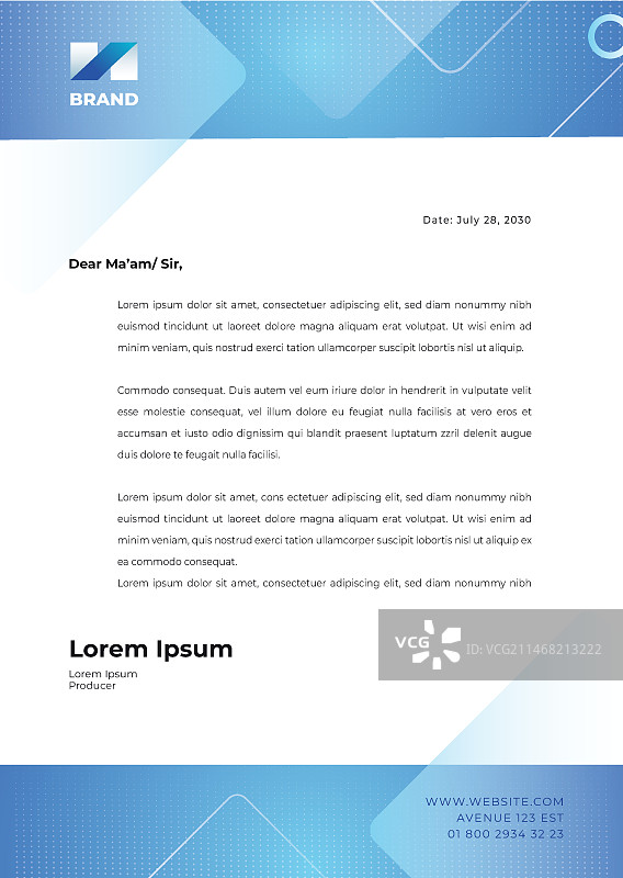 通用商务信头纸图片素材