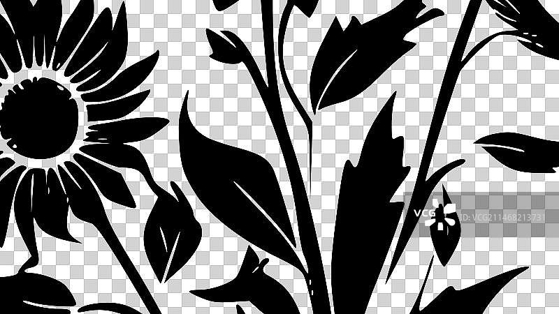 极简扁平风向日葵Logo图片素材