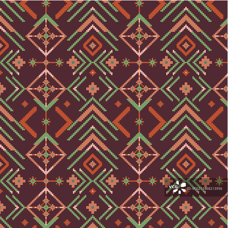 棕色songket无缝图案模板图片素材
