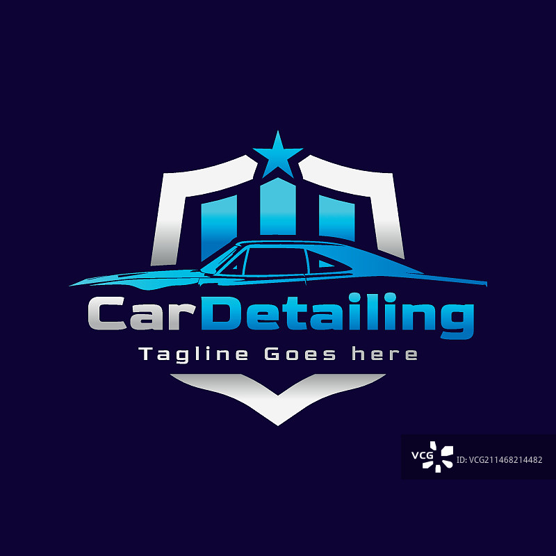 渐变洗车Logo设计图片素材