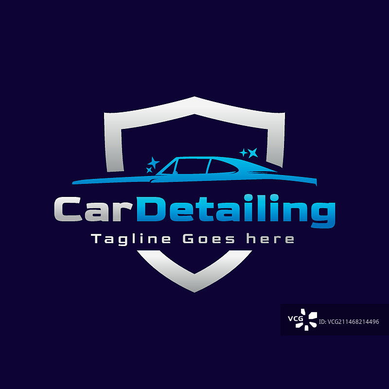 渐变洗车Logo设计图片素材