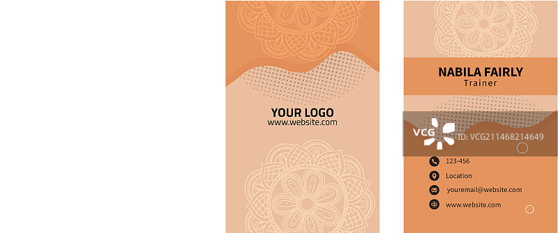 心理学双面名片图片素材