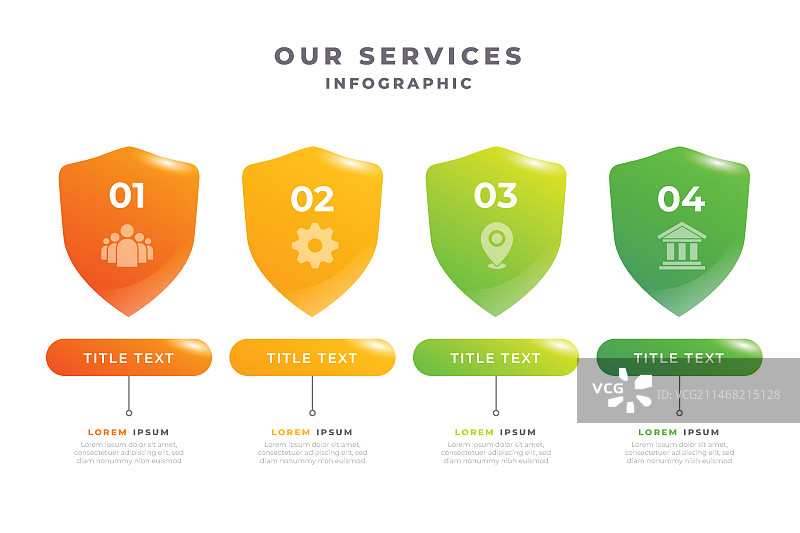 渐变我们的服务信息图设计图片素材