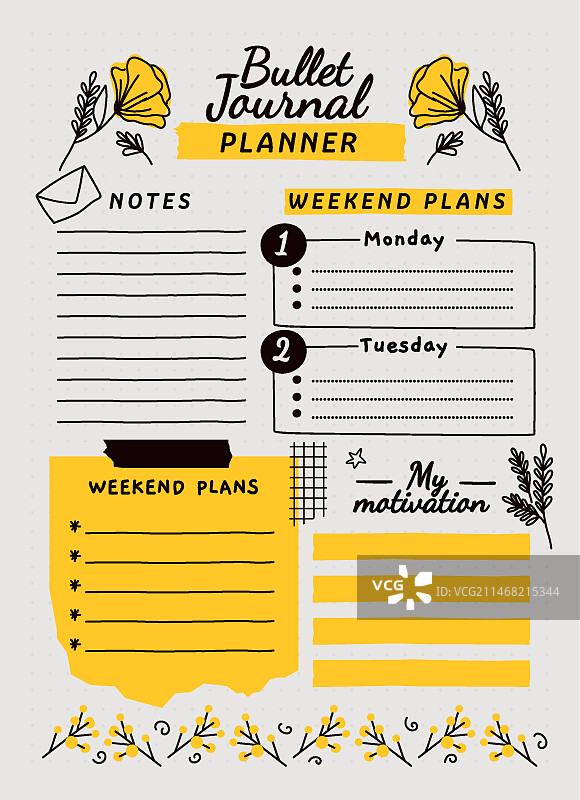 子弹日记计划模板图片素材