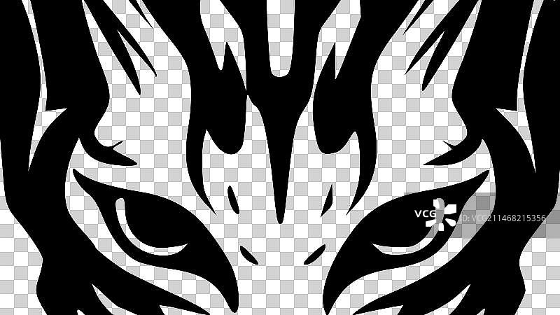 野猫 - 简约扁平logo图片素材