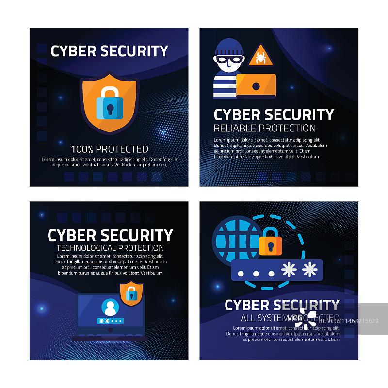 网络安全Instagram帖子图片素材