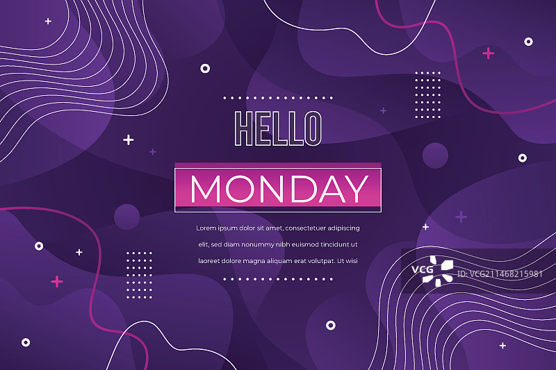 星期一你好模板设计图片素材