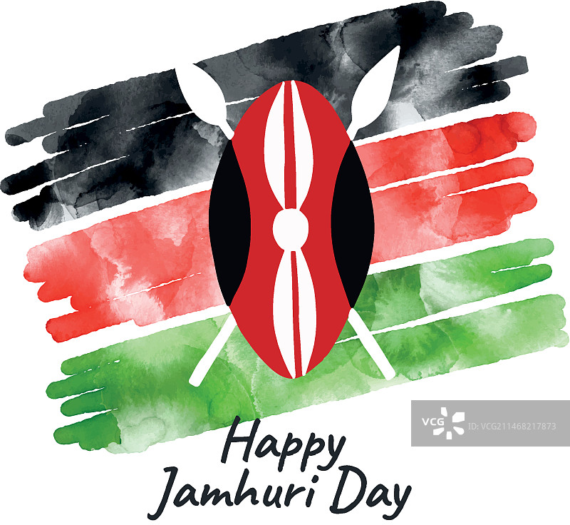 手绘肯尼亚共和国日图片素材
