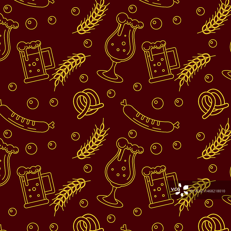 手绘啤酒吧图案图片素材