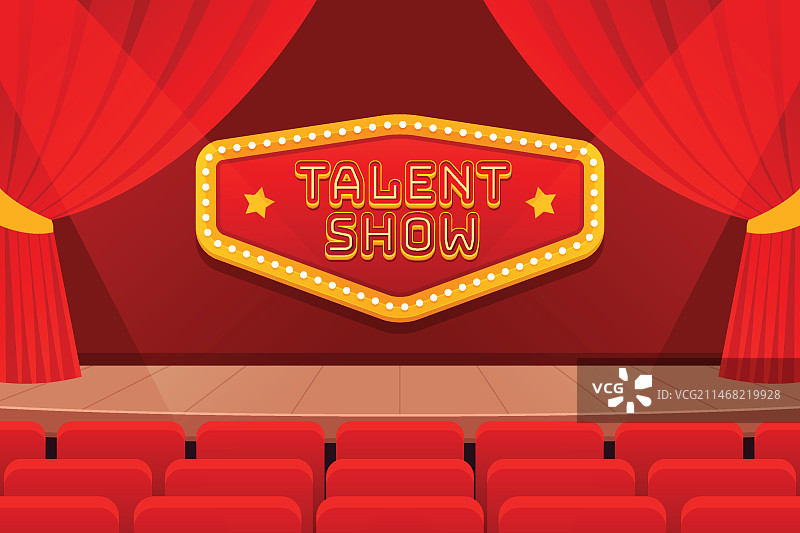 手绘选秀表演背景图片素材