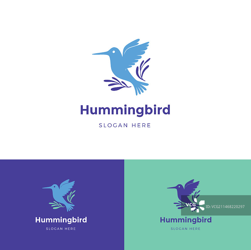 蜂鸟Logo模板图片素材