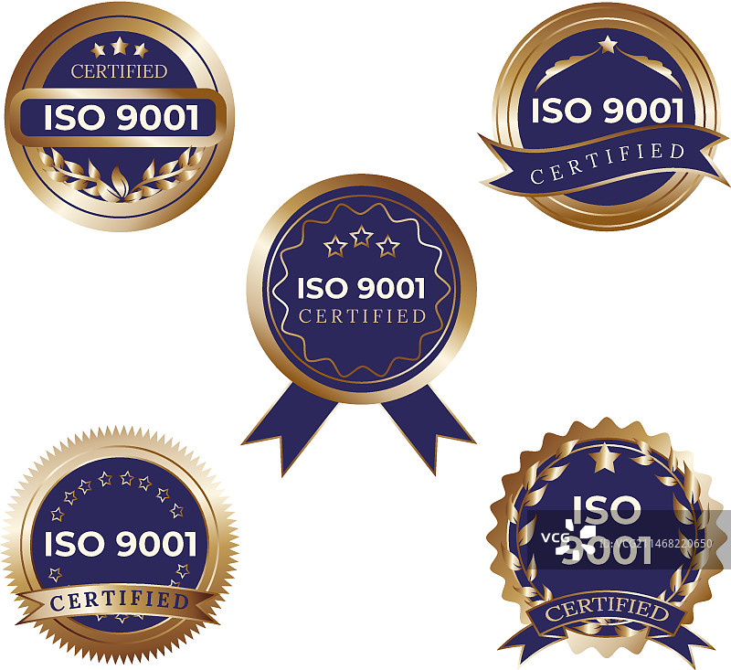 ISO认证徽章合集图片素材