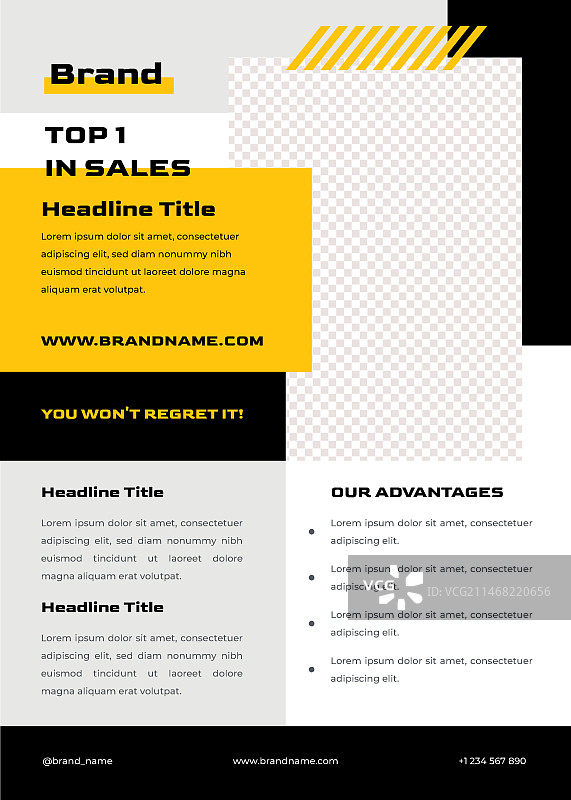 扁平风格极简海报模板设计图片素材