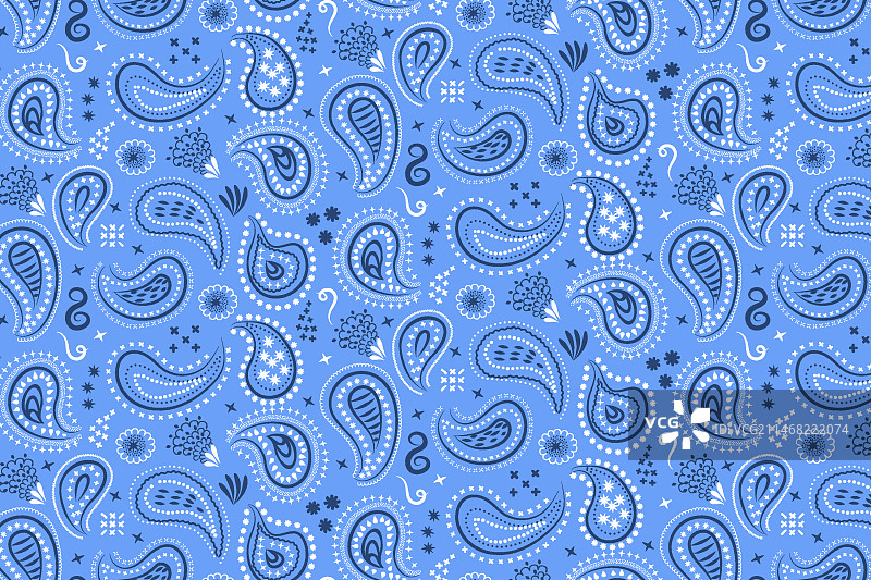 佩斯利花纹头巾图案图片素材