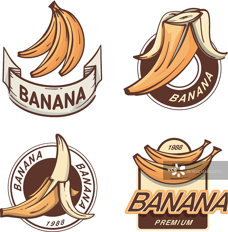 香蕉logo模板合集图片素材