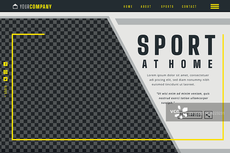 居家运动引导页模板图片素材