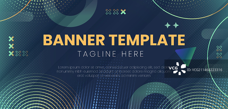 渐变半色调横幅图片素材