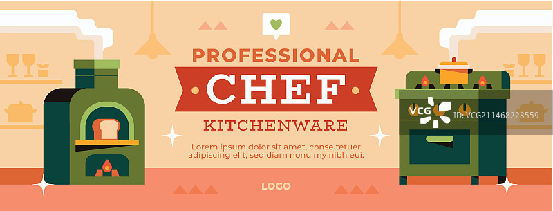 厨师职业社交媒体封面模板图片素材